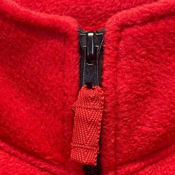 SIERRA PACIFIC Fleece Vest Women's Size 2XL Red Mock Neck Zip Up Plaid Patches - Picture 6 of 16